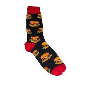 Socksmith Men's Crew Socks Good Burgers Cheeseburgers Fund Food Novelty Footwear